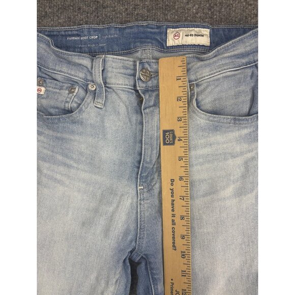 AG Jeans Womens 26 Light Wash Farrah Boot Crop High Rise Raw Hem Bootcut - Picture 4 of 8